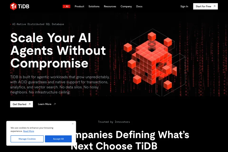 Aperçu de la landing page