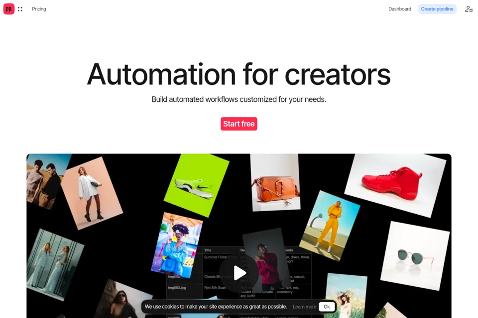 Aperçu de la landing page