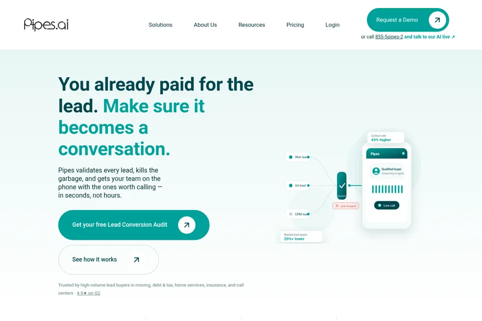 Aperçu de la landing page
