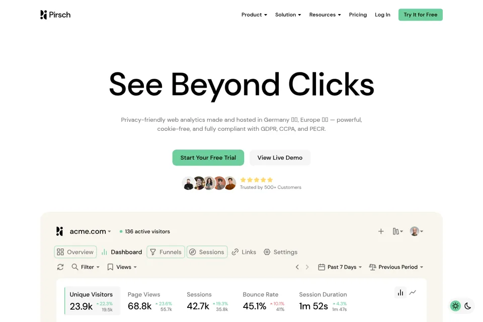 Landing page preview