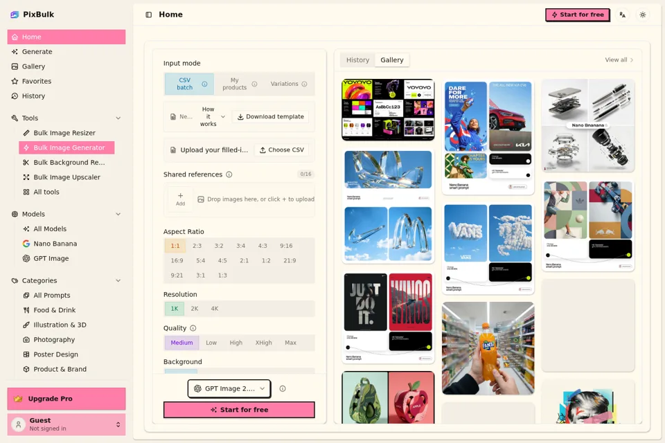 Aperçu de la landing page
