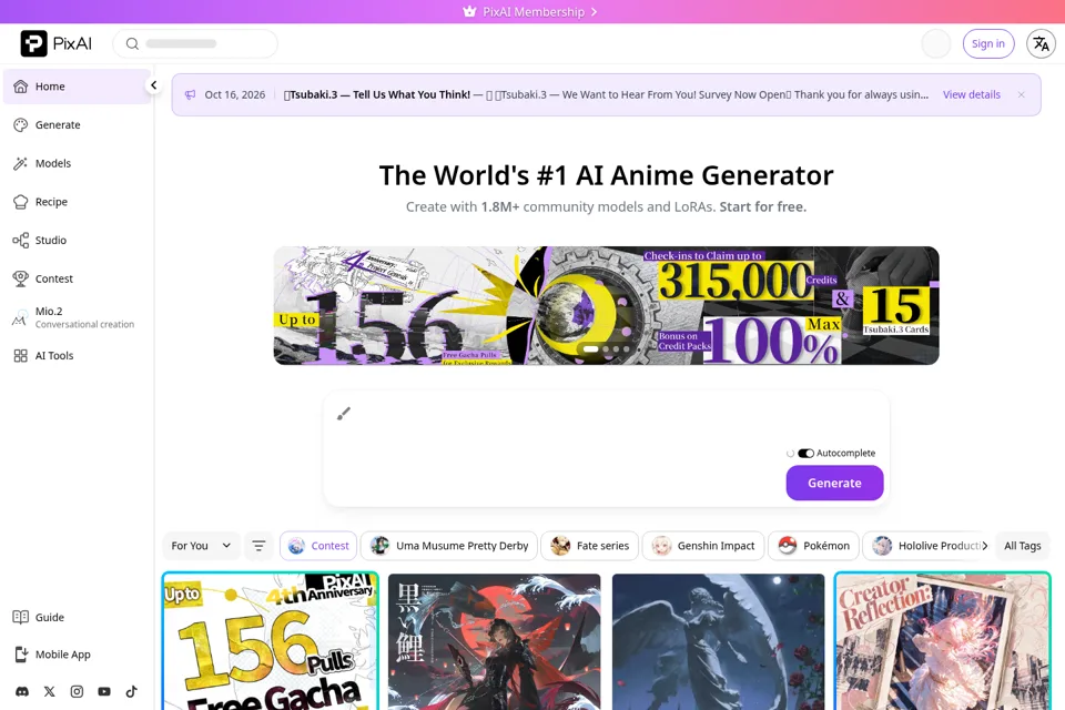 Aperçu de la landing page
