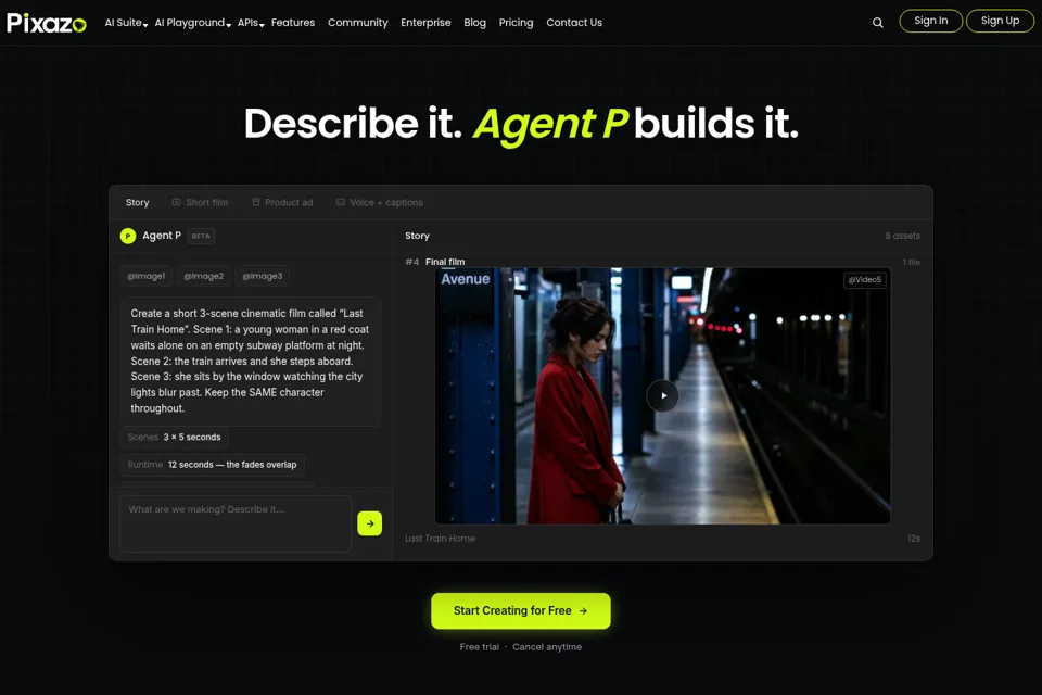 Landing page preview