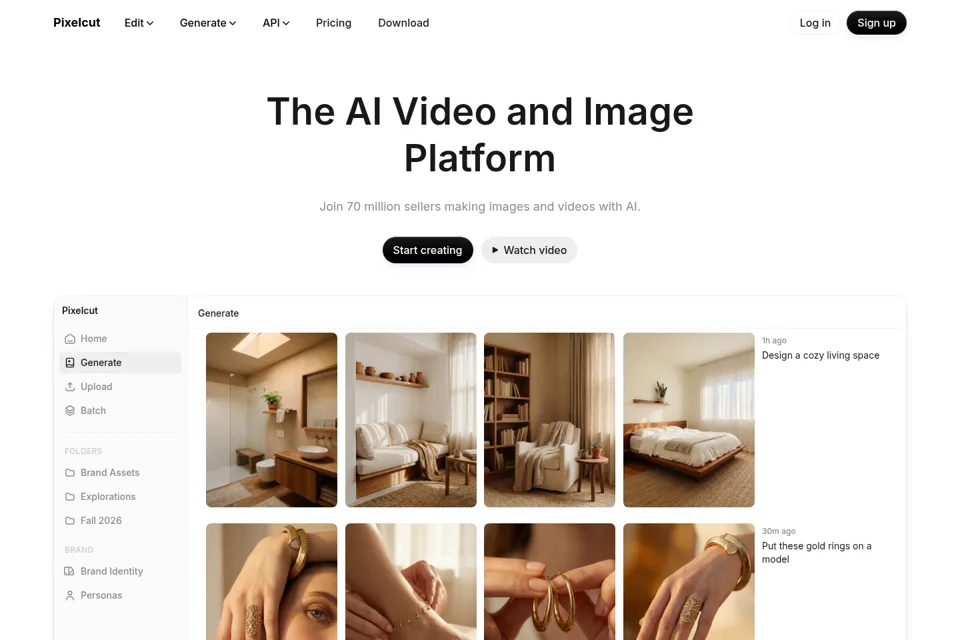 Aperçu de la landing page