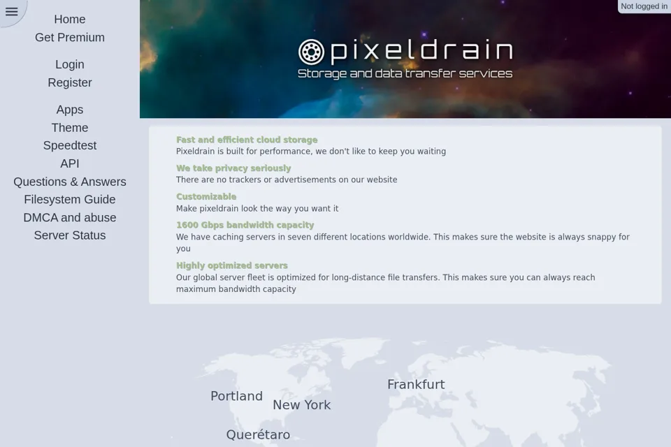 Aperçu de la landing page