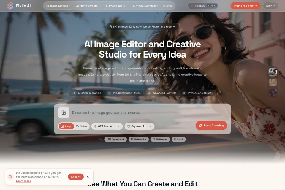 Aperçu de la landing page