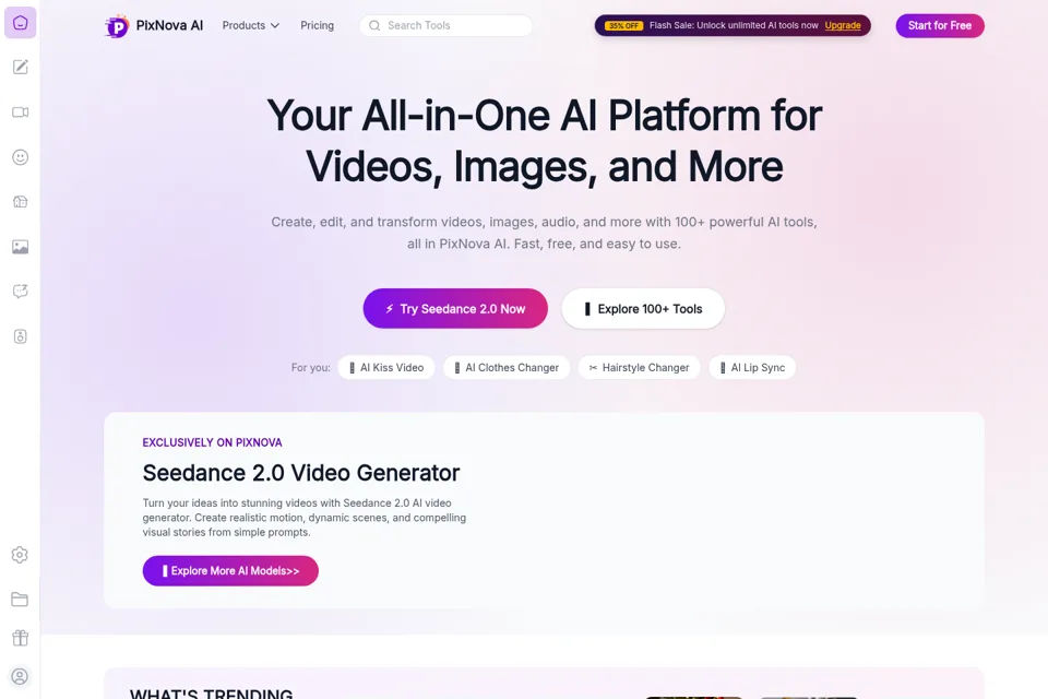 Aperçu de la landing page