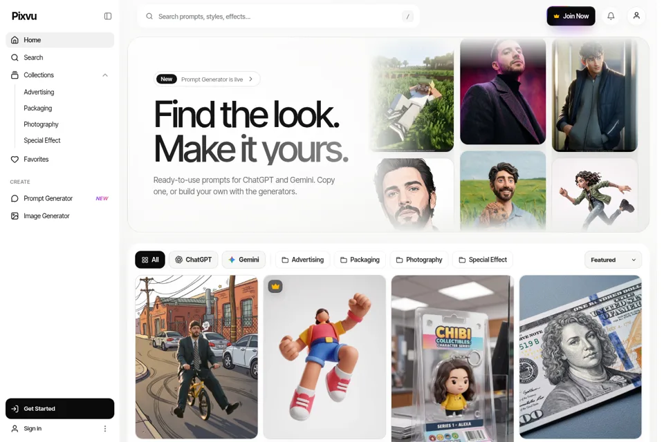 Aperçu de la landing page