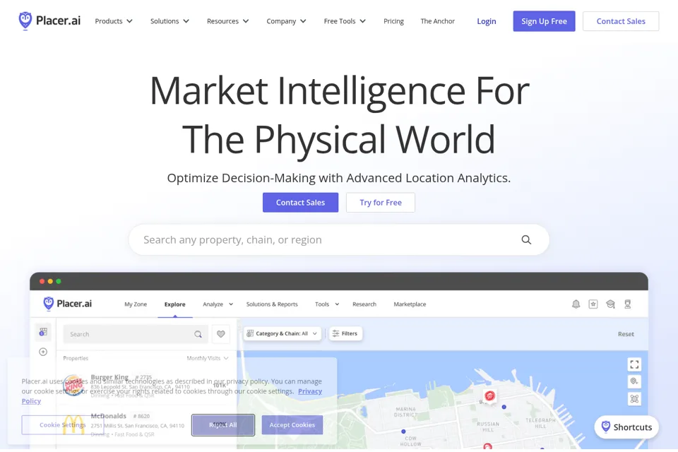 Aperçu de la landing page