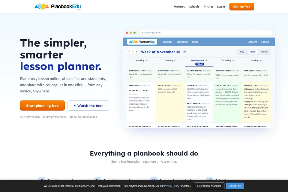 Landing page preview