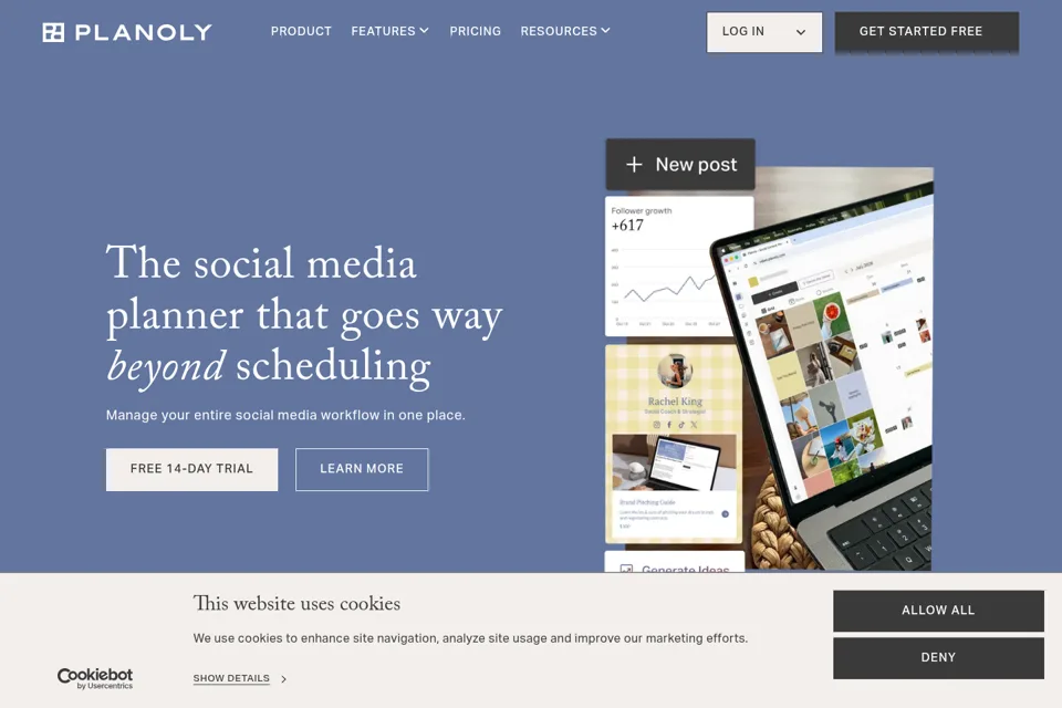 Aperçu de la landing page