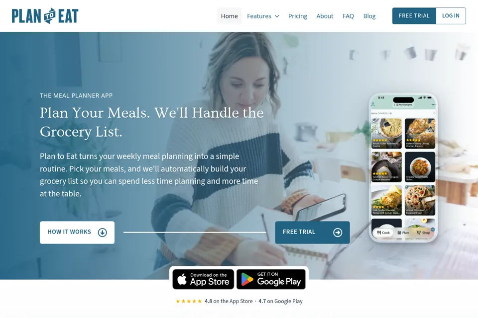 Aperçu de la landing page