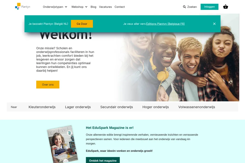 Aperçu de la landing page