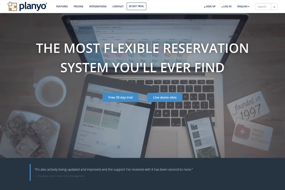 Aperçu de la landing page