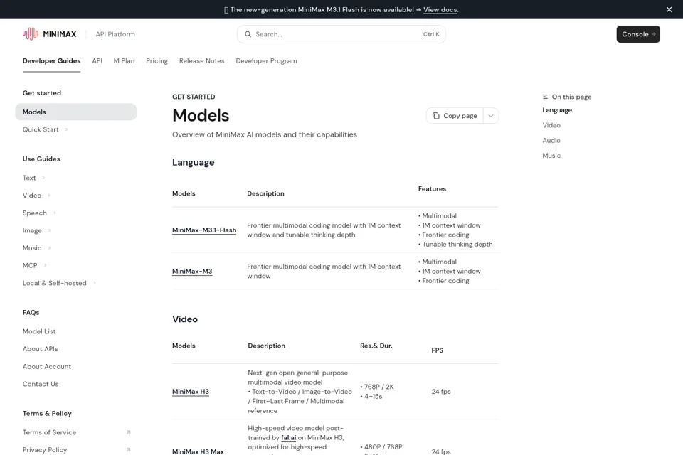 Aperçu de la landing page