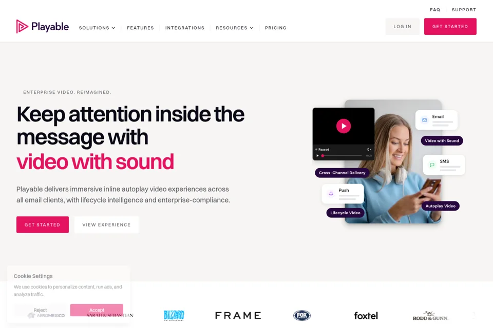 Aperçu de la landing page
