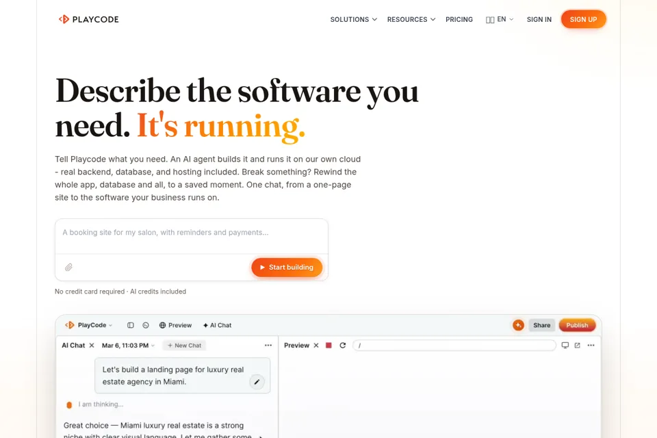 Landing page preview
