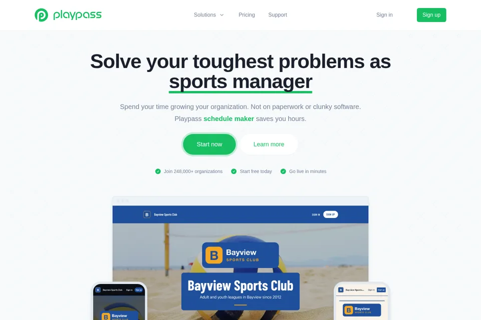 Landing page preview