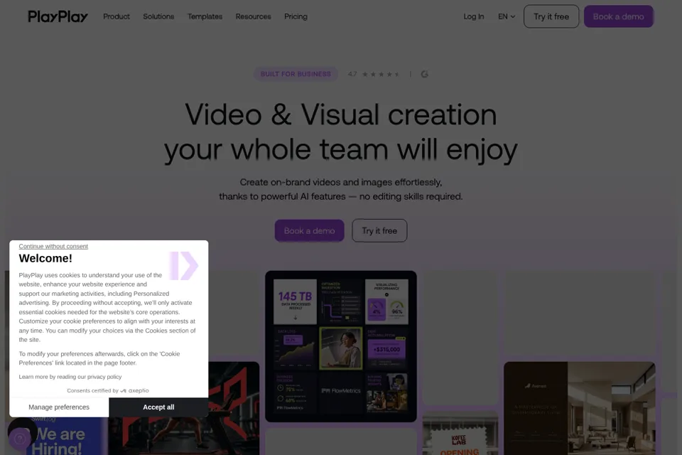 Landing page preview