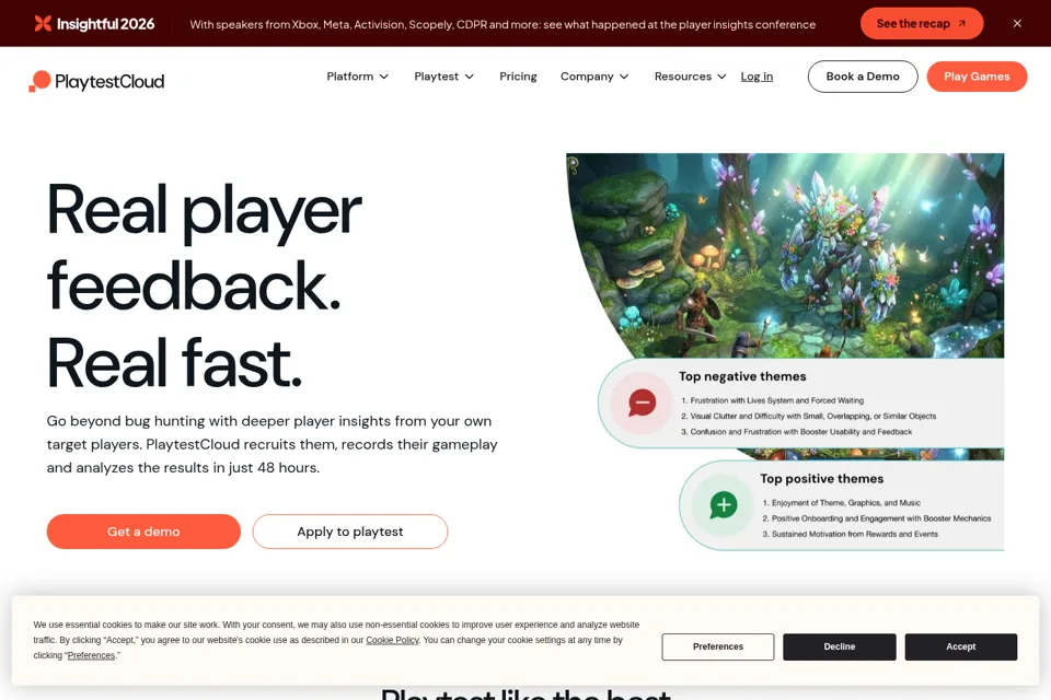 Landing page preview