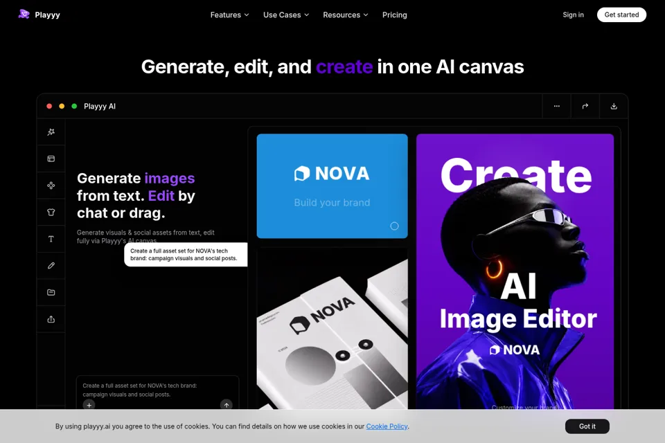 Aperçu de la landing page