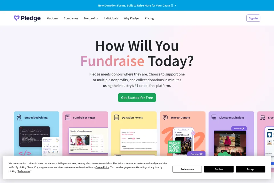 Landing page preview