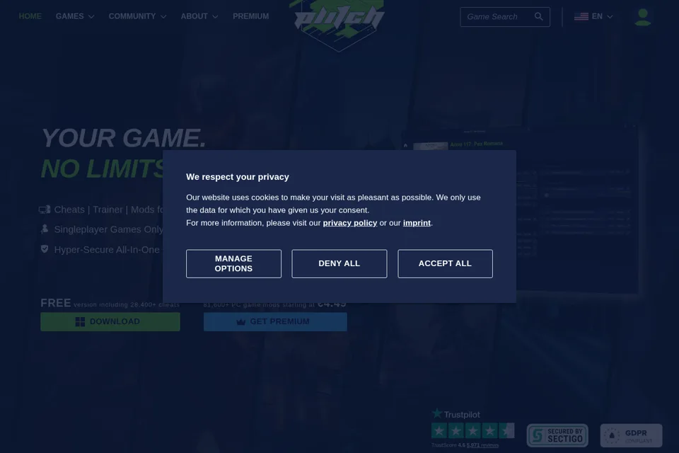 Aperçu de la landing page