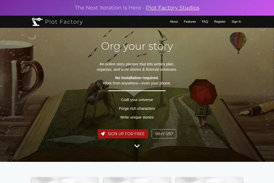 Landing page preview