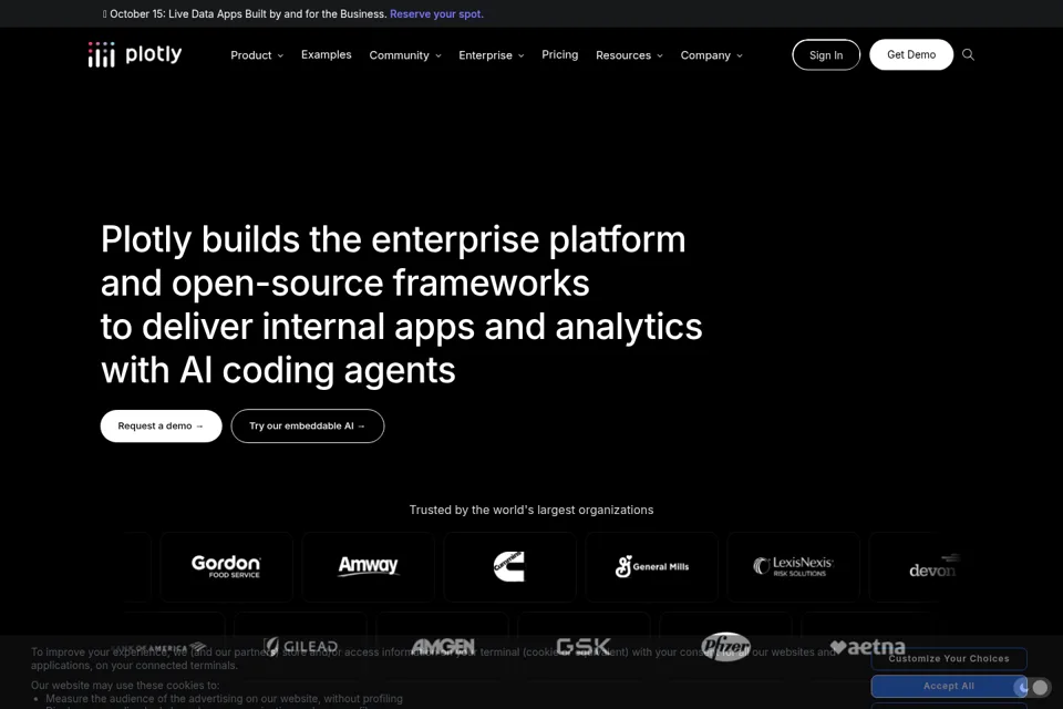 Aperçu de la landing page