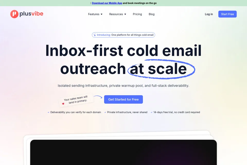 Aperçu de la landing page