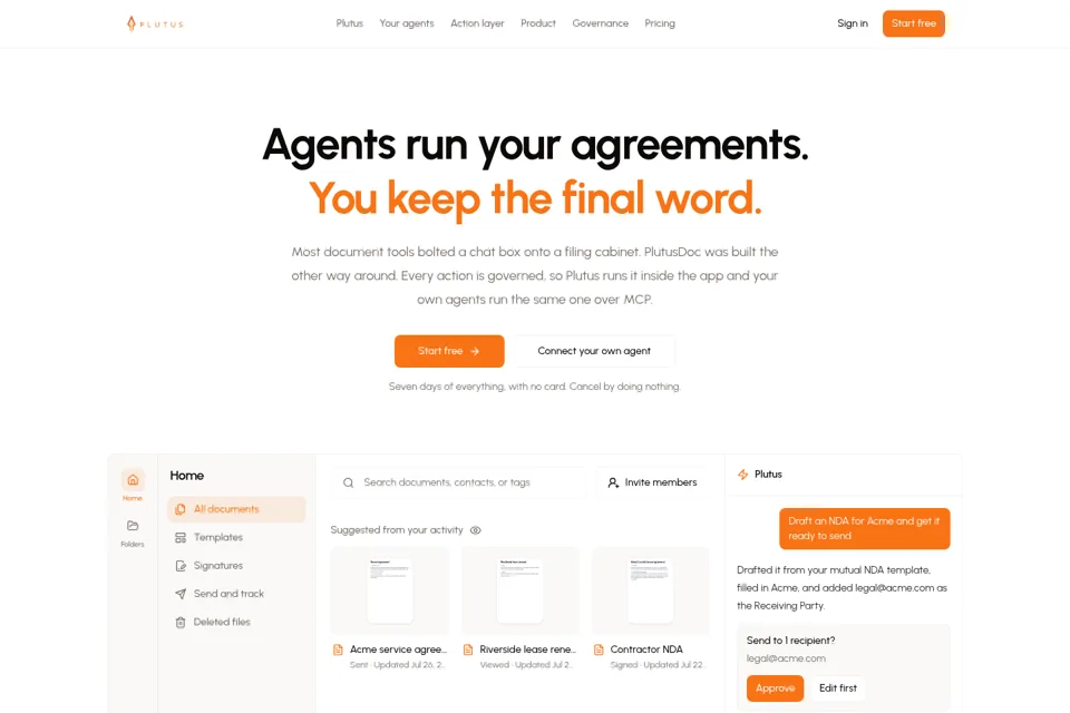 Aperçu de la landing page