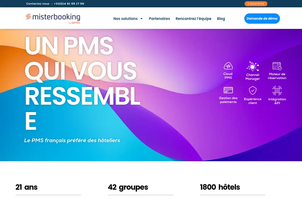 Aperçu de la landing page