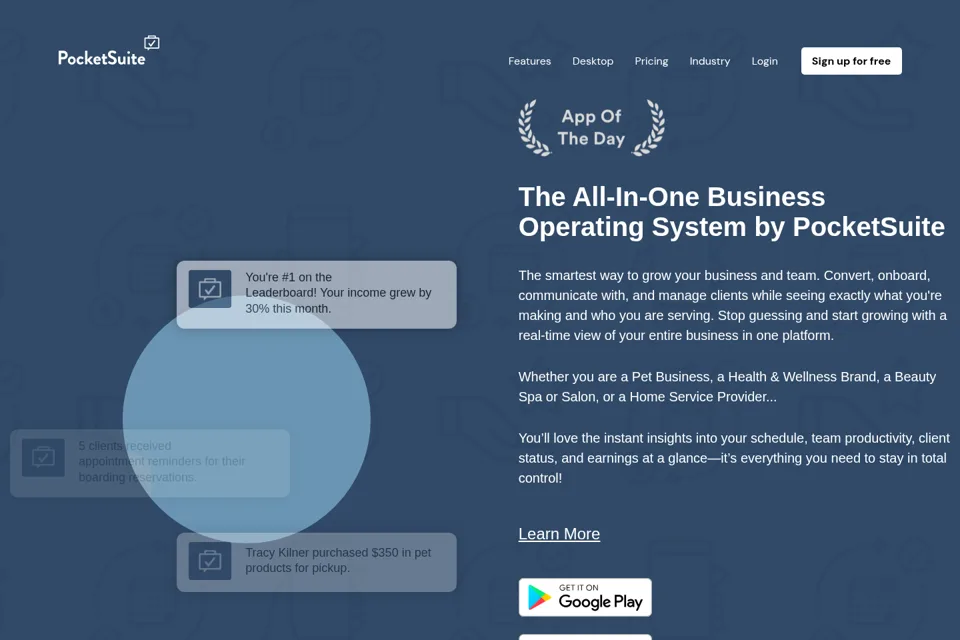 Landing page preview