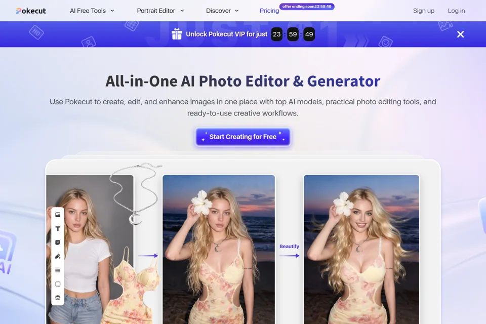Aperçu de la landing page