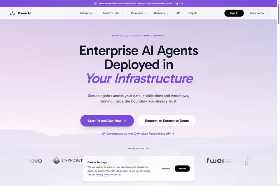 Aperçu de la landing page