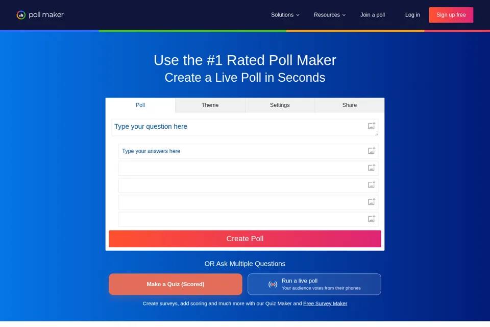 Landing page preview