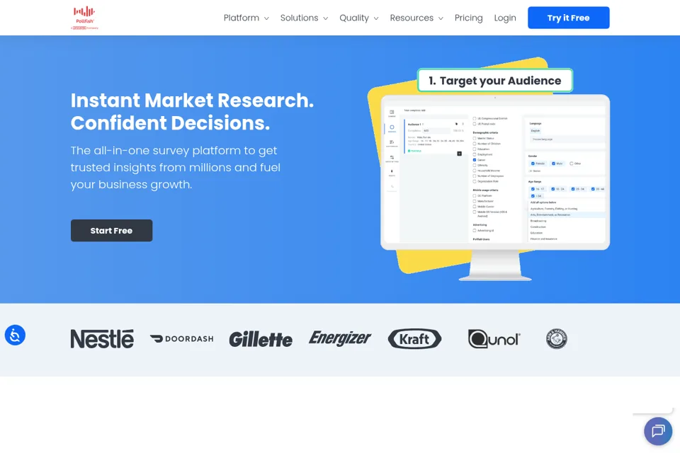 Landing page preview
