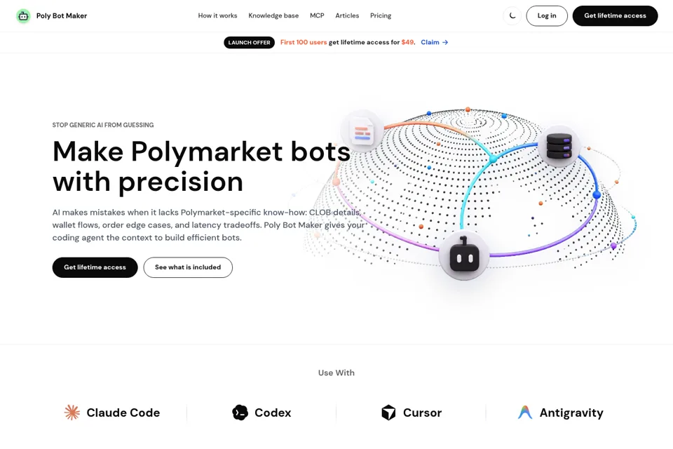 Aperçu de la landing page