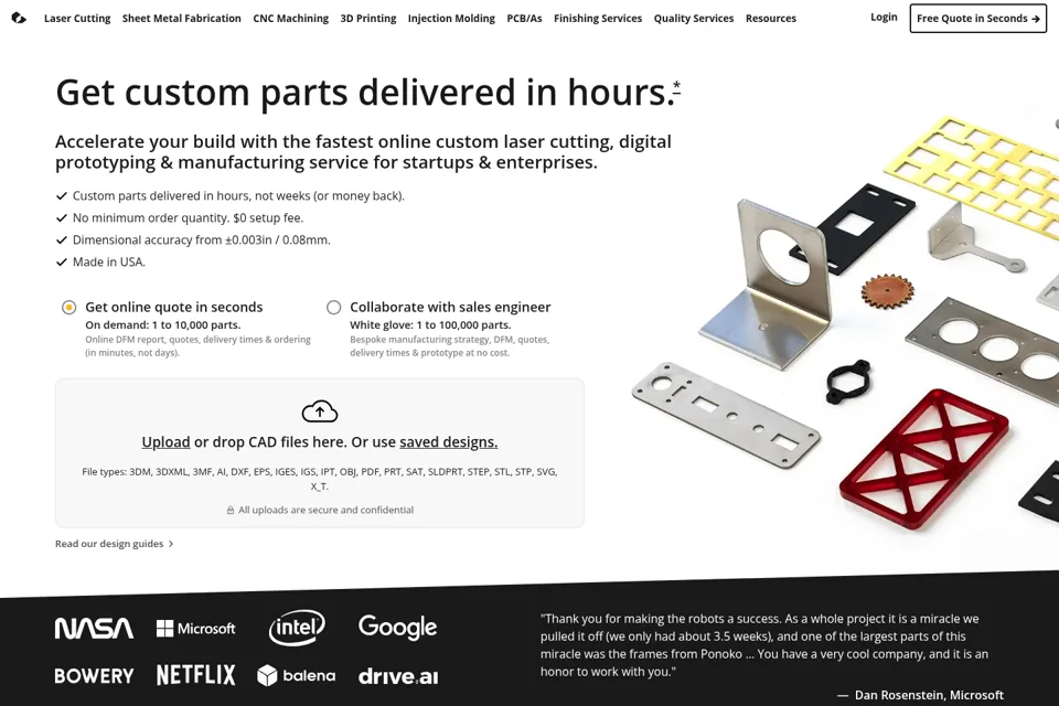 Landing page preview