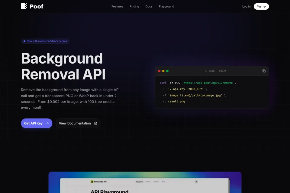 Aperçu de la landing page