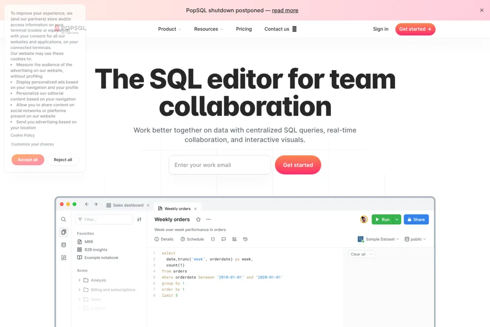 Landing page preview