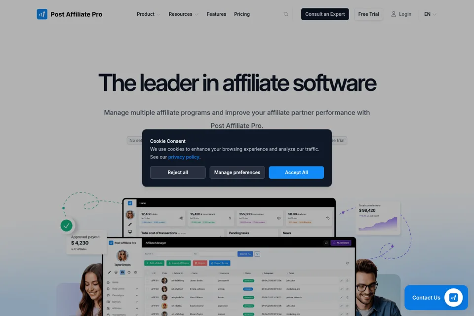 Landing page preview