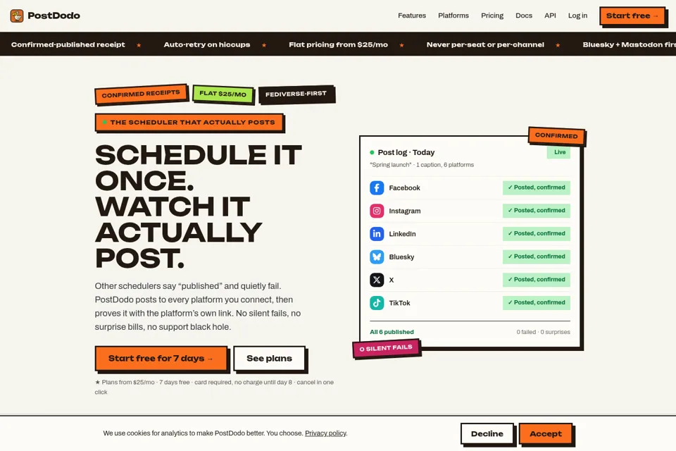 Aperçu de la landing page