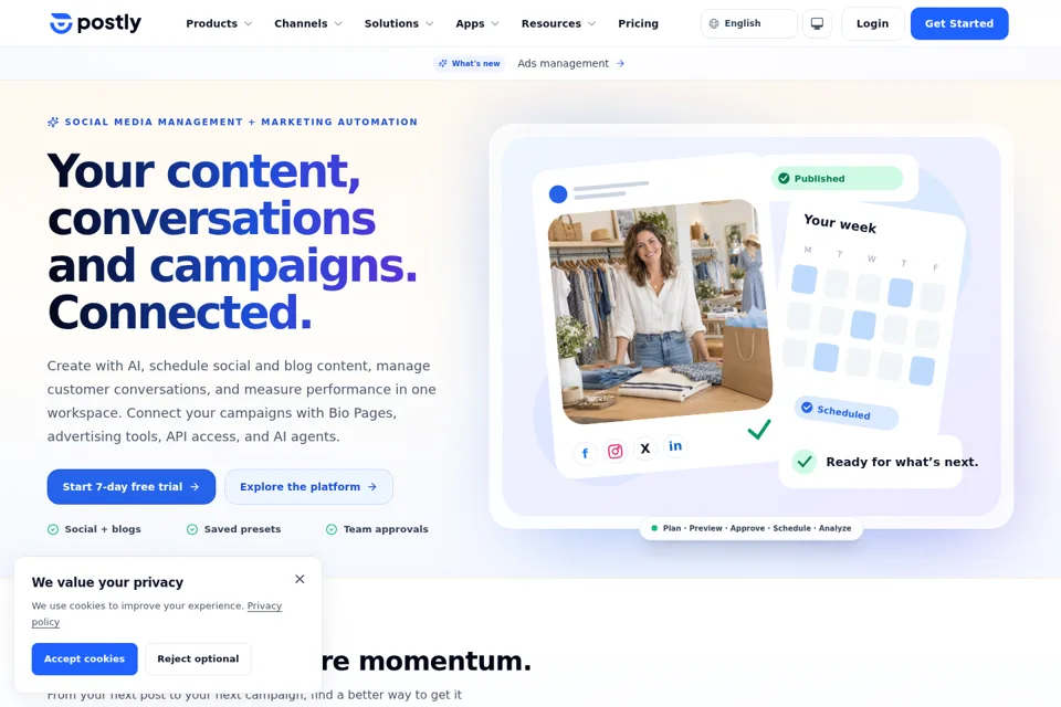 Landing page preview