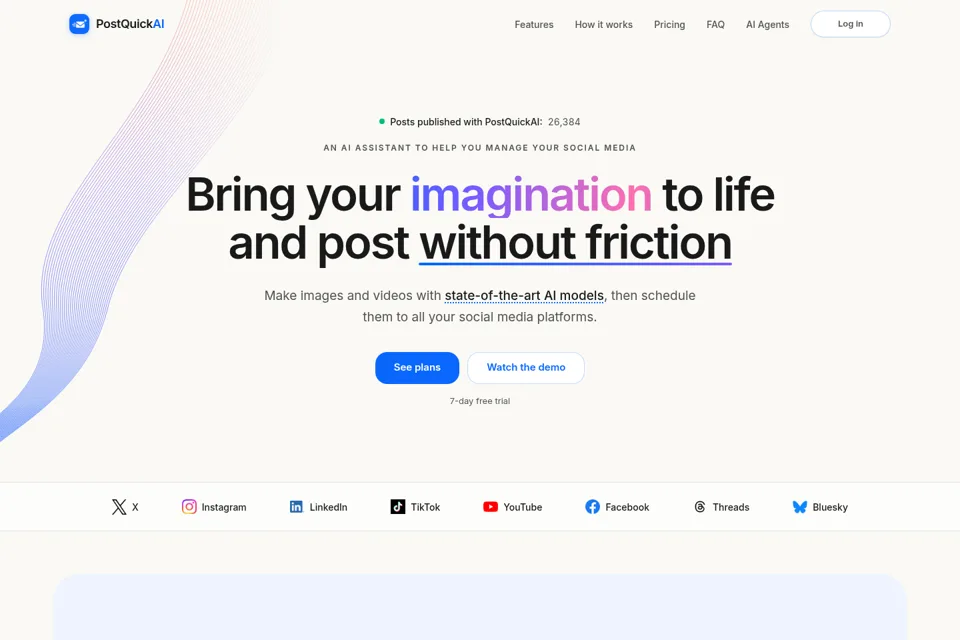 Aperçu de la landing page