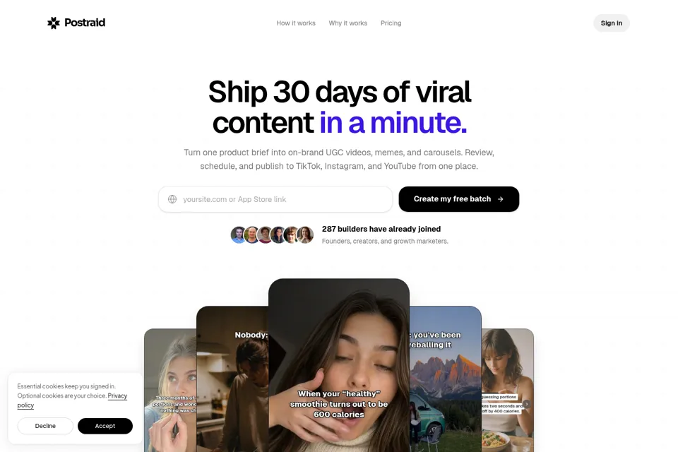 Landing page preview