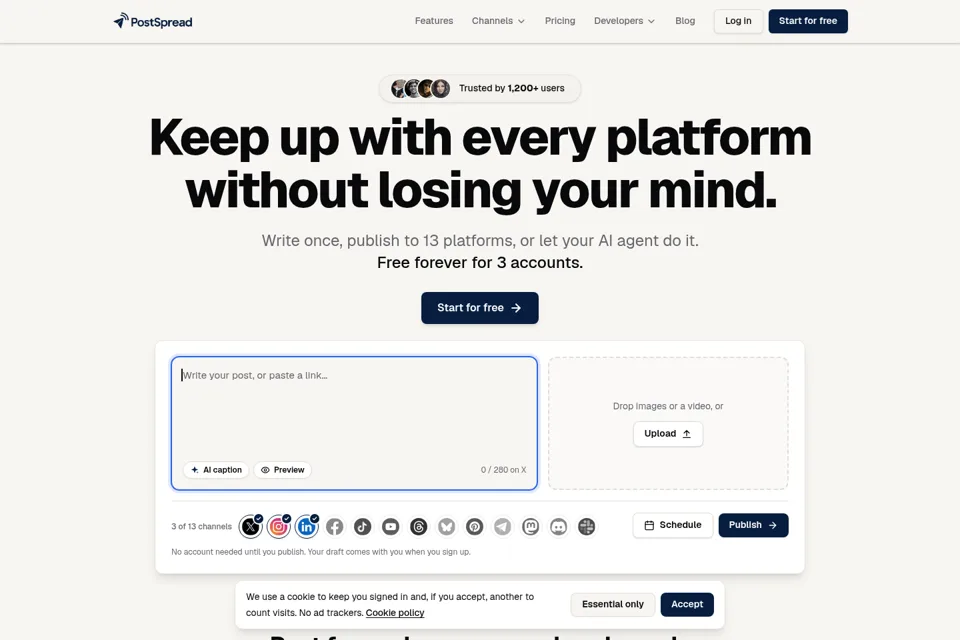 Landing page preview