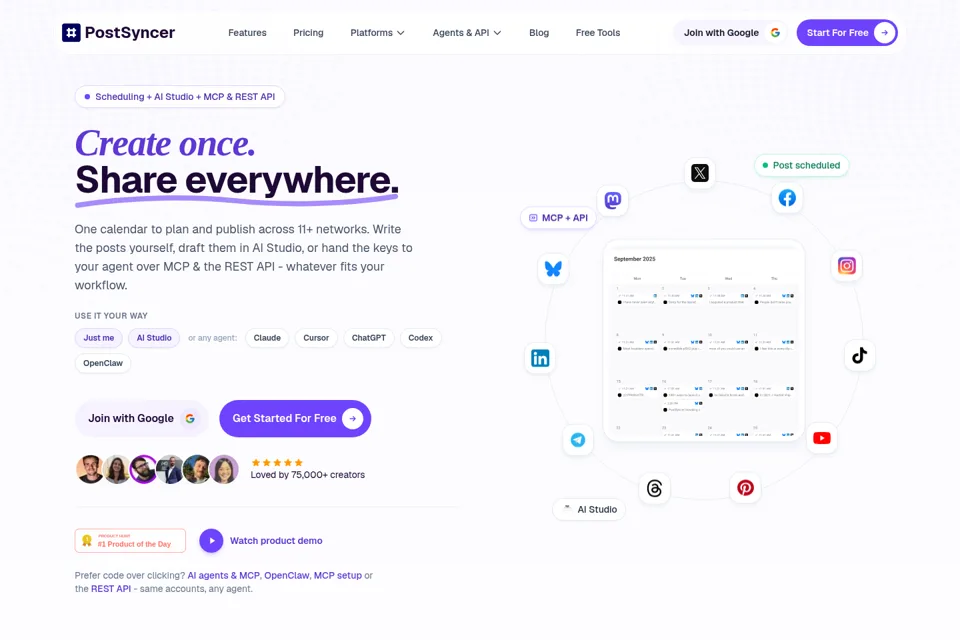 Aperçu de la landing page