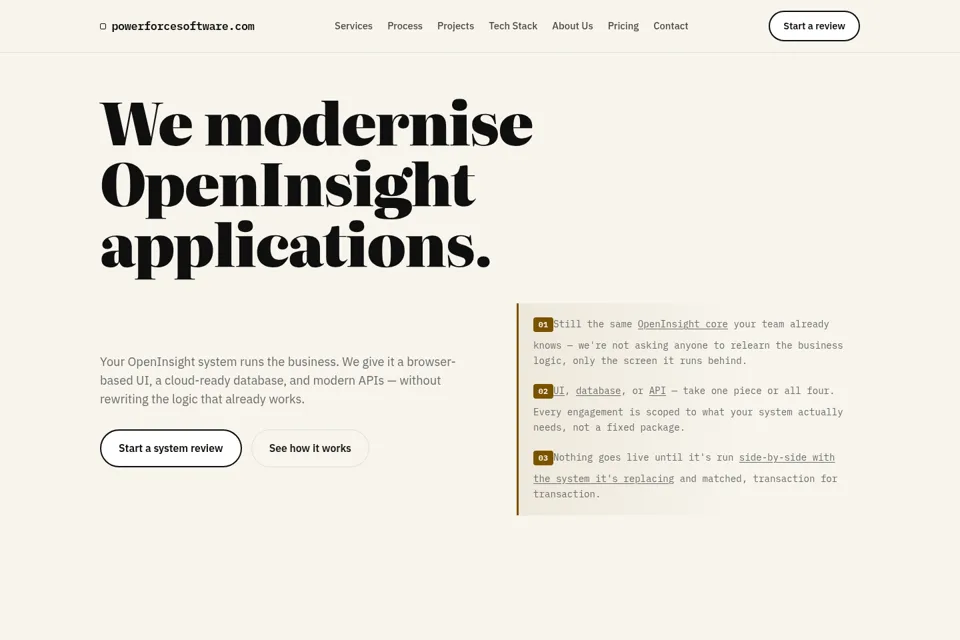 Aperçu de la landing page