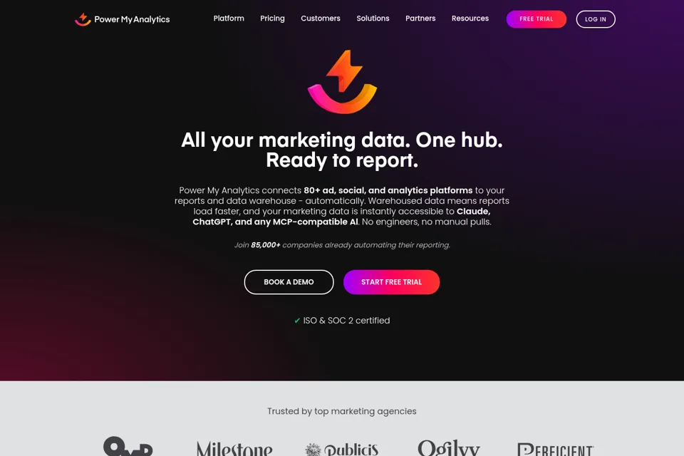 Aperçu de la landing page